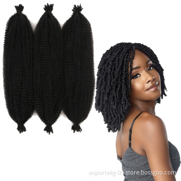 Braiding Hair Afro Spring Twist Pre-Fluffed Curly Braid Hair Crochet Braids Spring Afro Twist Crochet Synthetic Wholesale Ombre
